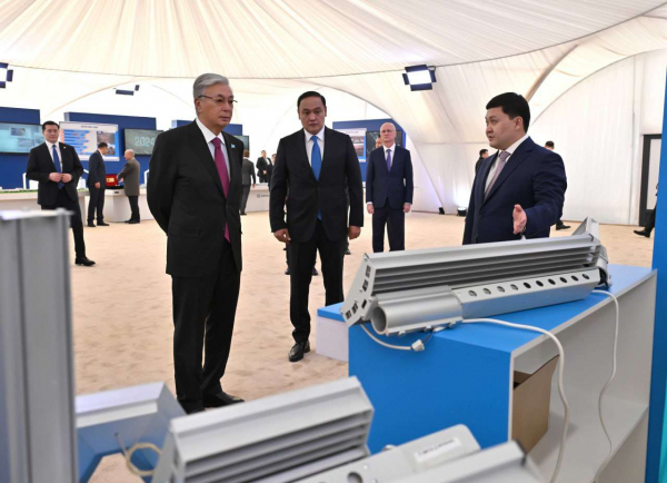 Президенту показали работу индустриальной зоны &laquo;Тараз&raquo;